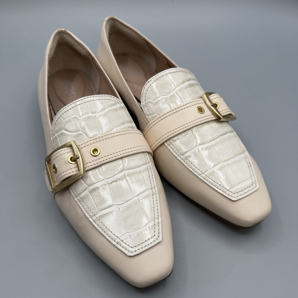 Rockport Total Motion LAYLANI Buckle‎ Loafers Women's 9.5 Croc Vanilla